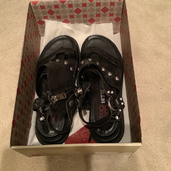 A.S. 98 Pacey sandals black size 39 (women’s 9) - Picture 1 of 5